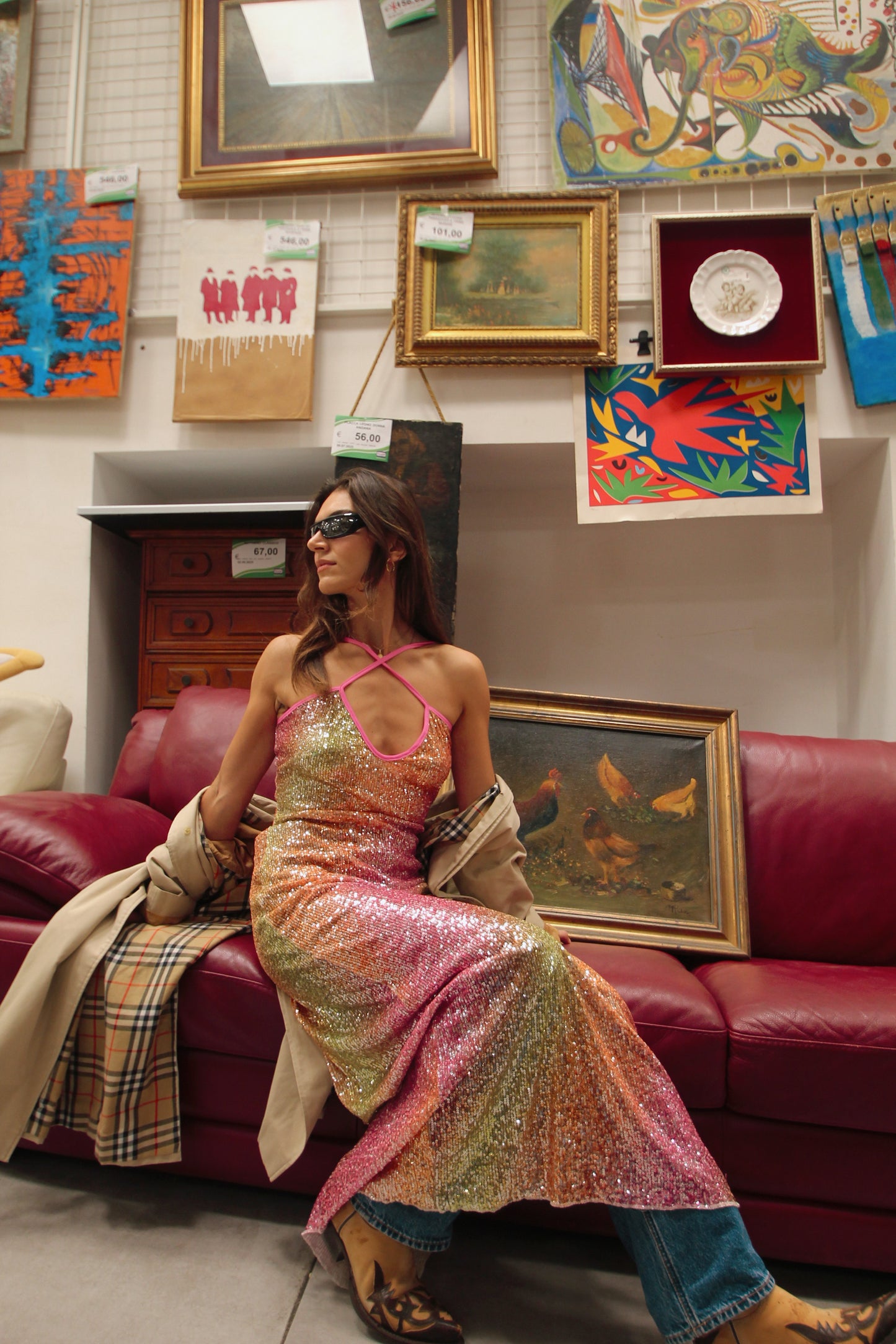 MERMAID PAILLETTES LONG DRESS